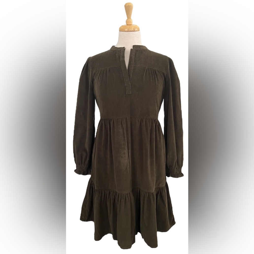 madison mathews corduroy mini folly dress